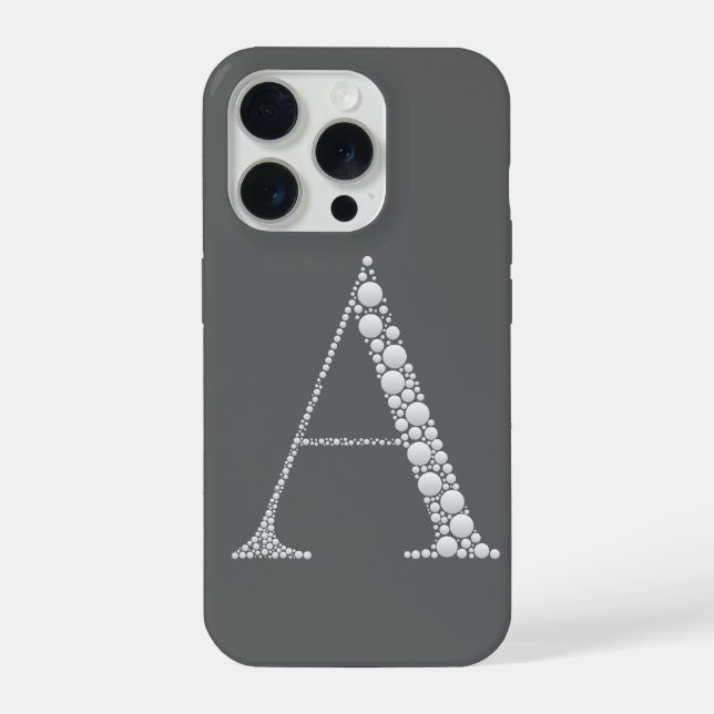 White Letter A – Minimal Monogram Phone Case Desig iPhone Hülle (Rückseite)
