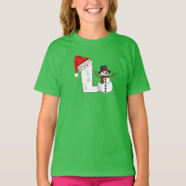 White letter L christmas gift T-Shirt