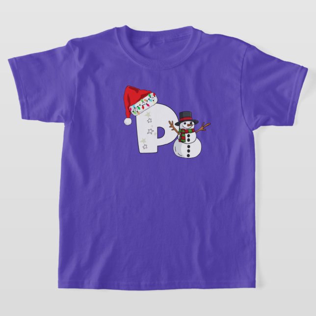 White letter p christmas gift  T-Shirt (Ablage )