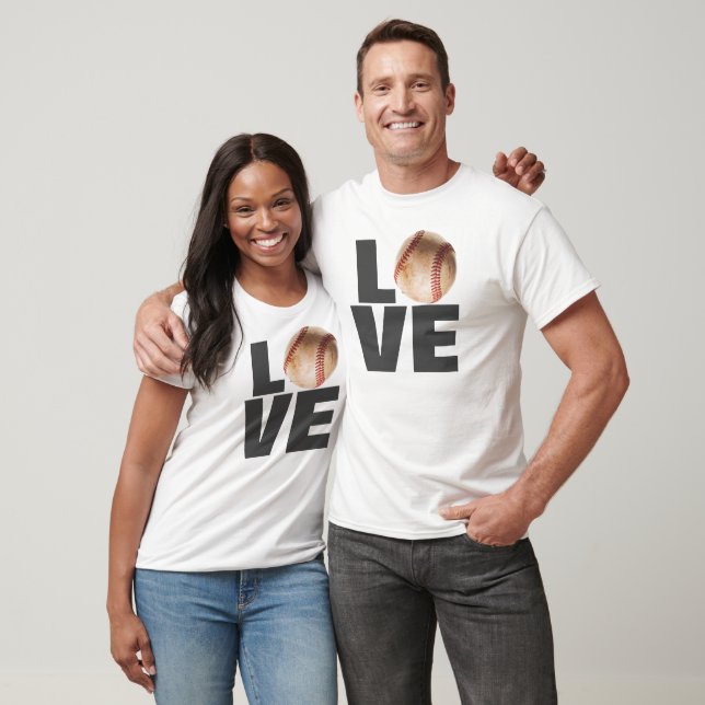 White Liebe Baseball T - Shirt (Unisex)
