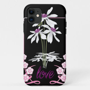 White Liebe Daisies Case-Mate iPhone Hülle