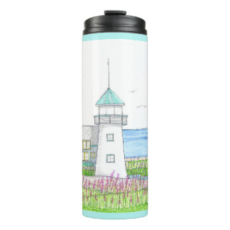 White Lighthouse Tumbler Thermosbecher