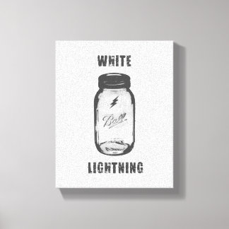 "White Lightning" Moonshine Jar Leinwand Kunst