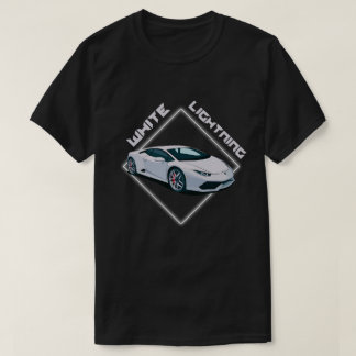 White Lightning Supercar Graphic T - Shirt