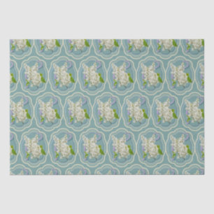 White Lilac Blume Gerahmt Green Romantic Seidenpapier