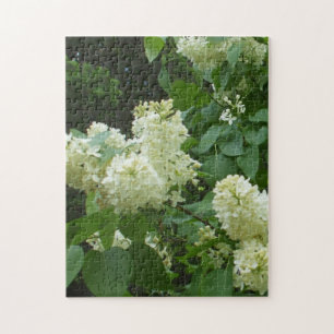 White Lilac-Blume über Bush Puzzle