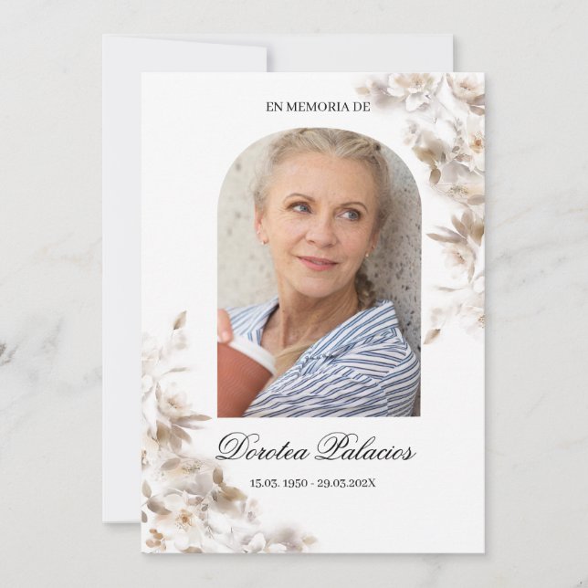 White Lilie Einladung (Vorderseite)