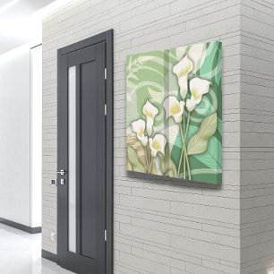 White Lilies 24"x24" Zwei-Panel-Canvas drucken Leinwanddruck