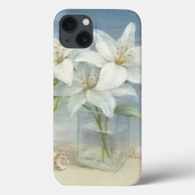 White Lilies and Shells Case-Mate iPhone Hülle (Rückseite)