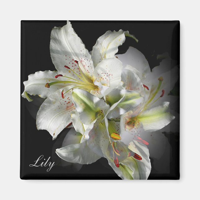 White Lilies Fantasy Magnet (Vorne)