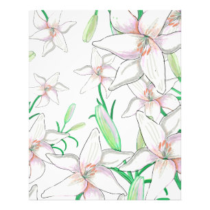 White Lilies Fotodruck