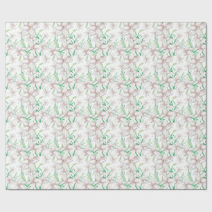 White Lilies Illustration Geschenkpapier