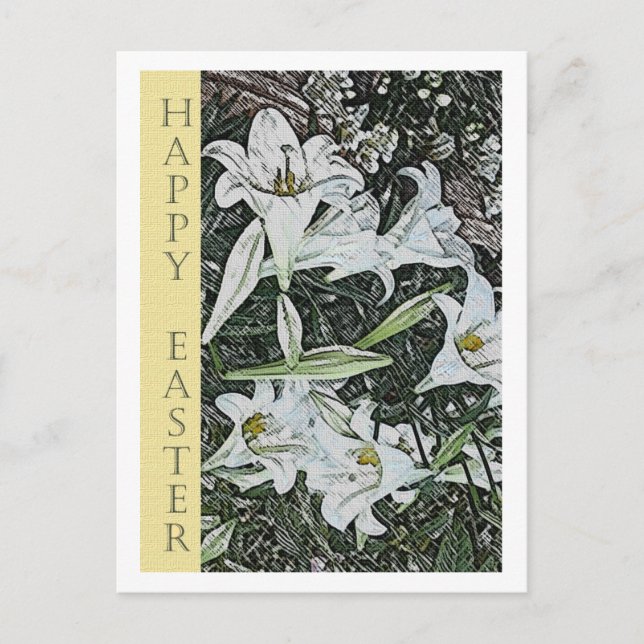 White Lilies Oaster Postcard Feiertagspostkarte (Vorderseite)