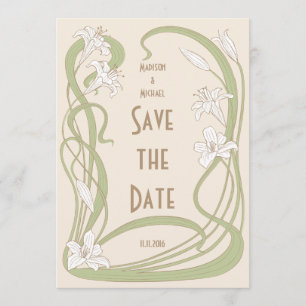White Lilies Save the Date