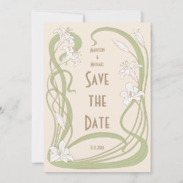 White Lilies Save the Date
