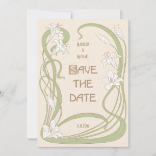 White Lilies Save the Date
