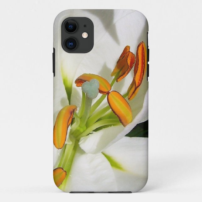 White Lily Case-Mate iPhone Hülle (Rückseite)