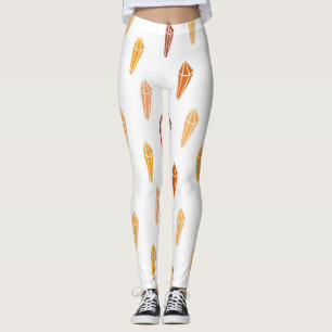 White Lily Flower Leggings