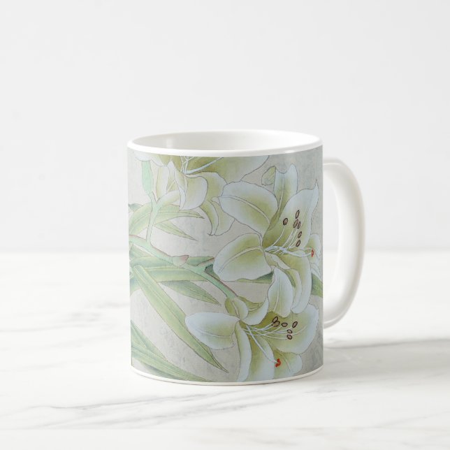 White Lily Kaffeetasse (VorderseiteRechts)