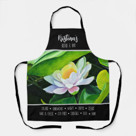 White Lily mit grünen Blätter, Business Theme, Schürze