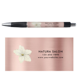 White Lily Salon Business Promotions Rose Gold Kugelschreiber