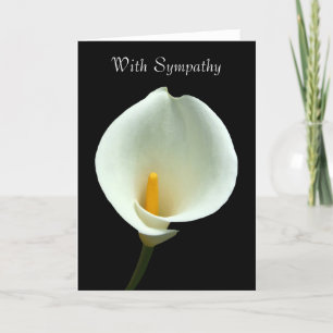 White Lily Sympathy Card Karte