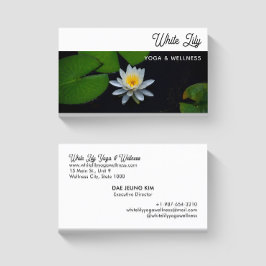 White Lily Yoga & Wellness White Business Card Visitenkarte