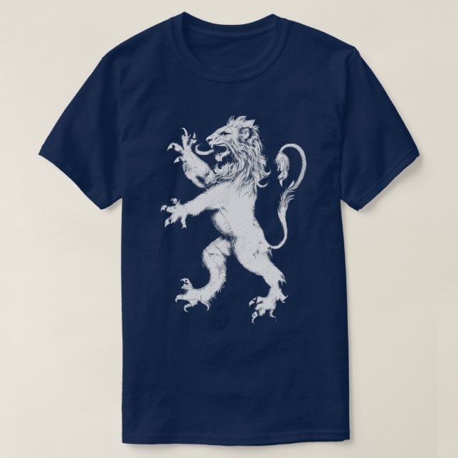 White Lion Rampant Tall T-Shirt (Design vorne)