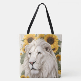 White Lion Sonnenblumen Design Wildlife Safari Lio