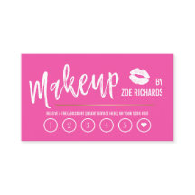 White Lips Hot Pink Makeup Kunsthandwerkskarte