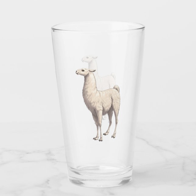 White Llama Glas (Vorderseite)