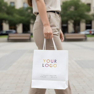 White-Logo Mittlere Geschenktüte