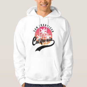 White Los Angeles Retro White Hoodie