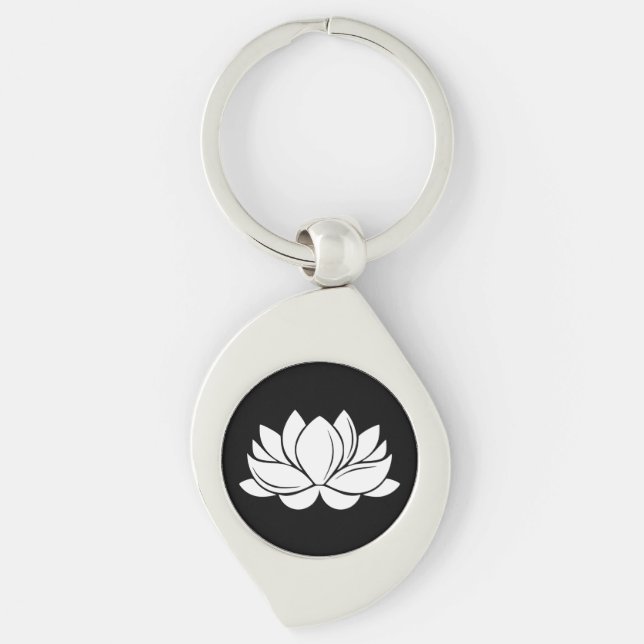 White Lotus Blossom Schlüsselanhänger (Vorderseite)