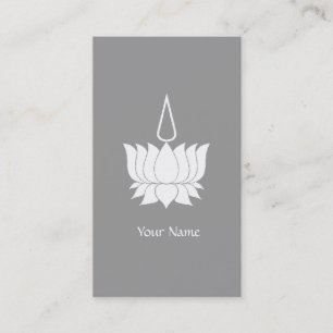 White Lotus Blume Visitenkarte