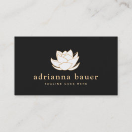 White Lotus Blume Visitenkarte