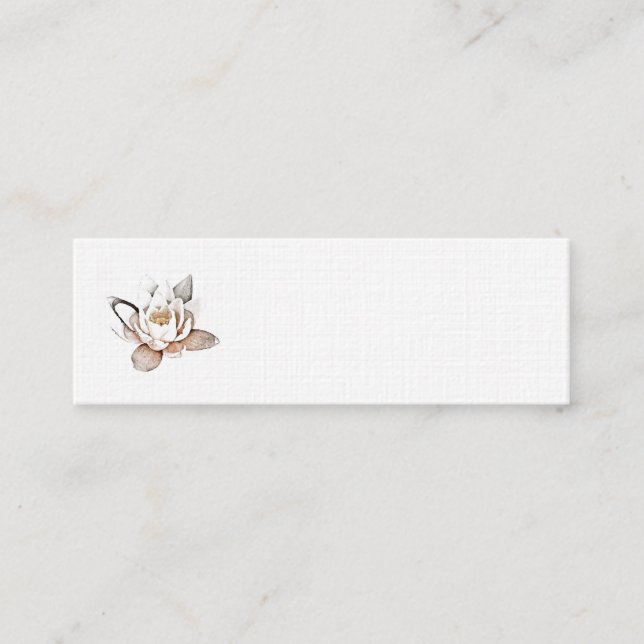 WHITE LOTUS BUSINESS CARD MINI VISITENKARTE (Vorderseite)