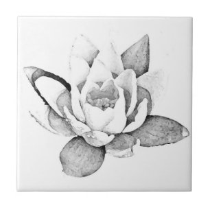 "WHITE LOTUS" FOTO TILE BY TINENT LOTUS FLIESE