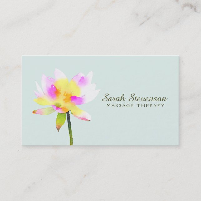 White Lotus Holistic Health Wellness-Center Visitenkarte (Vorderseite)