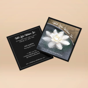 White Lotus in Water Wellness Wellness-Center Blac Quadratische Visitenkarte