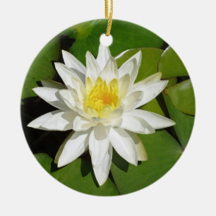 White Lotus Keramik Ornament