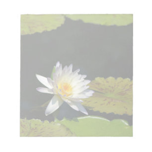 White Lotus Wasserlilie Blume Notizblock