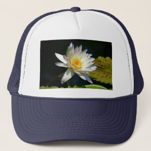 White Lotus Wasserlilie Hat Truckerkappe