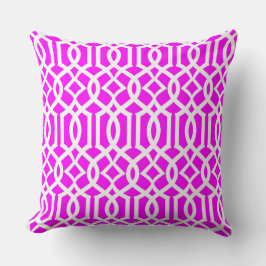 White Magenta marokkanische Trellis Dekoration Kis Kissen