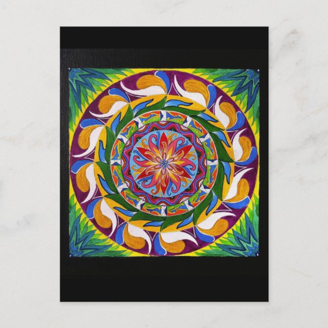 White Magic Mandala (Postcard) Postkarte (Vorderseite)