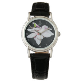White Magnolia Armbanduhr