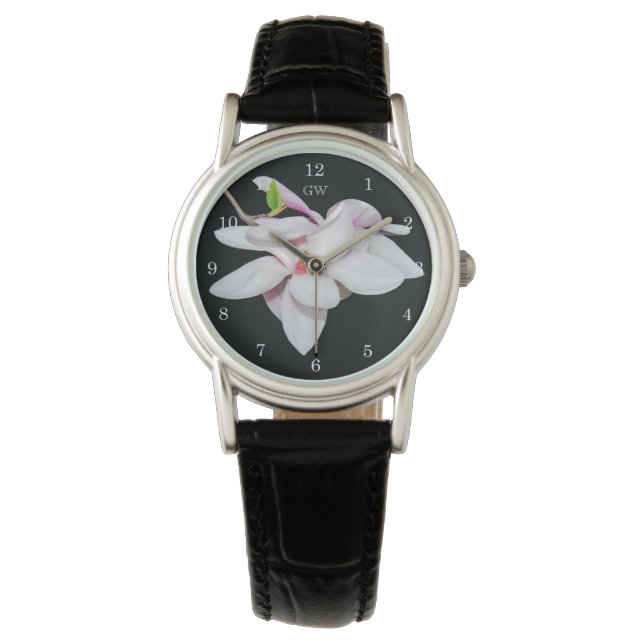 White Magnolia Armbanduhr (Vorderseite)