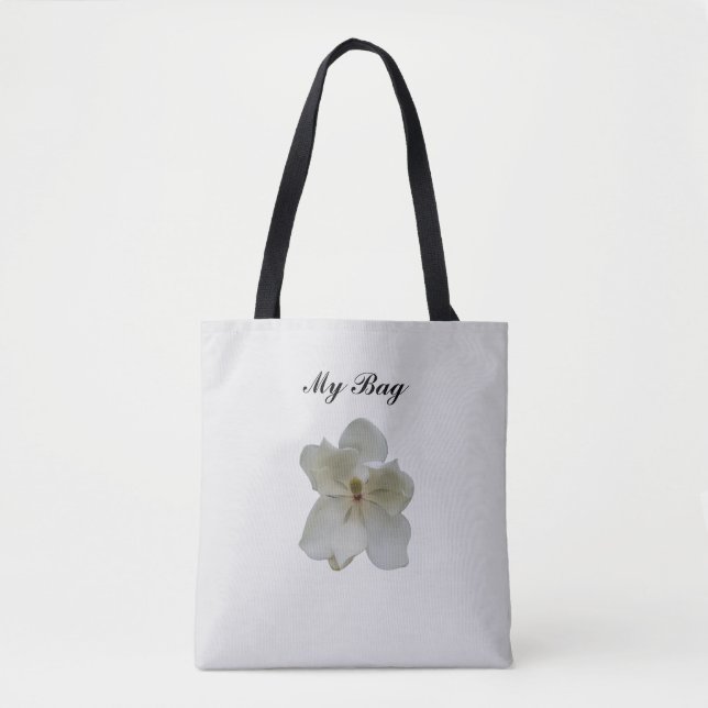 White Magnolia-Blume auf der Tasche "All Over Prin (Vorderseite)