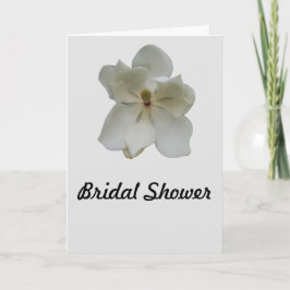 White Magnolia Blume auf einem Brautparty Einladung
