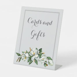 White Magnolia Brautparty Sign Sockelschild